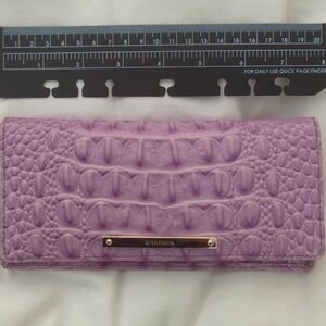 Brahmin Ady Leather Wallet Lavender Melbourne Genuine Leather Wallet WOW!
